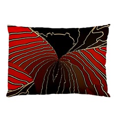 Red Gold Black Voracious Plant Leaf Pillow Case by Bangk1t