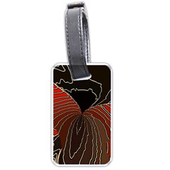 Red Gold Black Voracious Plant Leaf Luggage Tag (one Side) by Bangk1t