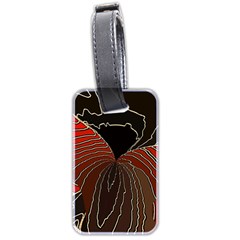 Red Gold Black Voracious Plant Leaf Luggage Tag (two Sides) by Bangk1t