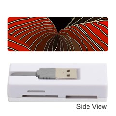 Red Gold Black Voracious Plant Leaf Memory Card Reader (stick)