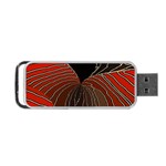 Red Gold Black Voracious Plant Leaf Portable USB Flash (One Side) Front