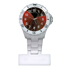 Red Gold Black Voracious Plant Leaf Plastic Nurses Watch by Bangk1t