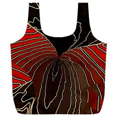 Red Gold Black Voracious Plant Leaf Full Print Recycle Bag (xl) by Bangk1t