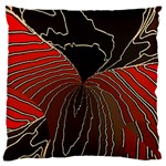 Red Gold Black Voracious Plant Leaf Standard Premium Plush Fleece Cushion Case (Two Sides) Front