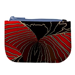 Red Gold Black Voracious Plant Leaf Large Coin Purse by Bangk1t