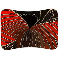 Red Gold Black Voracious Plant Leaf Velour Seat Head Rest Cushion by Bangk1t