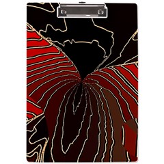 Red Gold Black Voracious Plant Leaf A4 Acrylic Clipboard