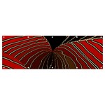 Red Gold Black Voracious Plant Leaf Banner and Sign 12  x 4  Front