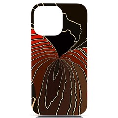 Red Gold Black Voracious Plant Leaf Iphone 14 Pro Max Black Uv Print Case by Bangk1t