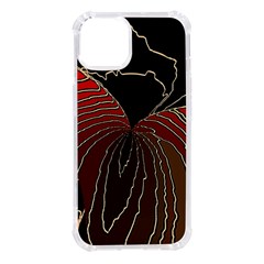 Red Gold Black Voracious Plant Leaf Iphone 14 Tpu Uv Print Case by Bangk1t