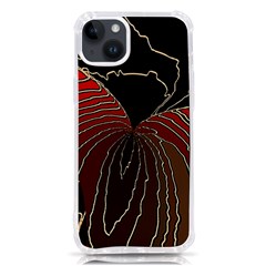 Red Gold Black Voracious Plant Leaf Iphone 14 Plus Tpu Uv Print Case by Bangk1t