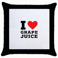 I Love Grape Juice Throw Pillow Case (black) by ilovewhateva