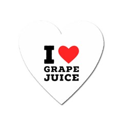 I Love Grape Juice Heart Magnet