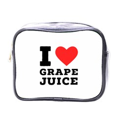 I Love Grape Juice Mini Toiletries Bag (one Side) by ilovewhateva