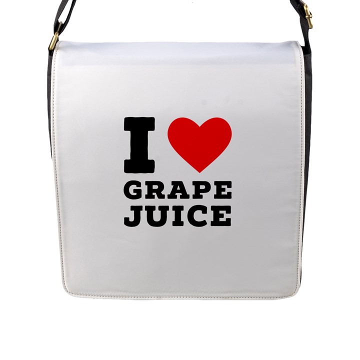 I love grape juice Flap Closure Messenger Bag (L)