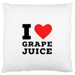 I love grape juice Large Premium Plush Fleece Cushion Case (Two Sides) Front