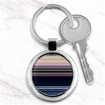 Horizontal Line Strokes Color Lines Key Chain (Round) Front