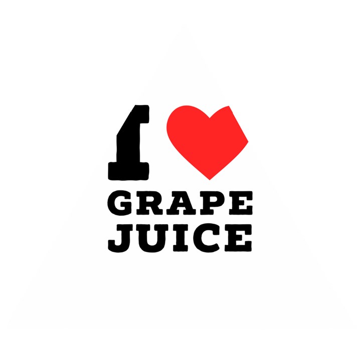 I love grape juice Wooden Puzzle Triangle