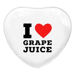 I Love Grape Juice Heart Glass Fridge Magnet (4 Pack) by ilovewhateva