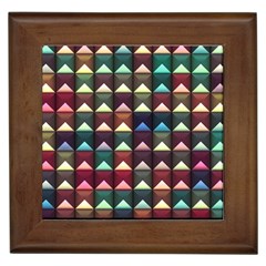 Diamond Geometric Square Design Pattern Framed Tile by Bangk1t