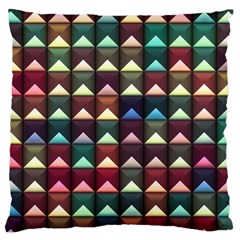 Diamond Geometric Square Design Pattern Large Cushion Case (one Side) by Bangk1t