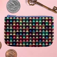 Diamond Geometric Square Design Pattern Large Coin Purse by Bangk1t