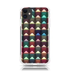 Diamond Geometric Square Design Pattern Iphone 11 Tpu Uv Print Case by Bangk1t