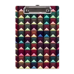 Diamond Geometric Square Design Pattern A5 Acrylic Clipboard by Bangk1t