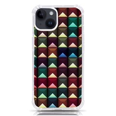 Diamond Geometric Square Design Pattern Iphone 14 Tpu Uv Print Case by Bangk1t