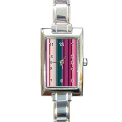 Vertical Line Color Lines Texture Rectangle Italian Charm Watch by Bangk1t