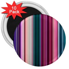 Vertical Line Color Lines Texture 3  Magnets (10 Pack)  by Bangk1t