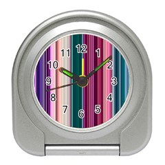 Vertical Line Color Lines Texture Travel Alarm Clock