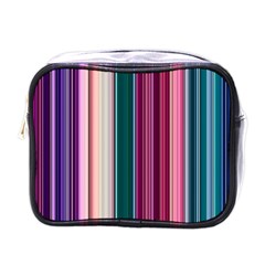 Vertical Line Color Lines Texture Mini Toiletries Bag (one Side) by Bangk1t