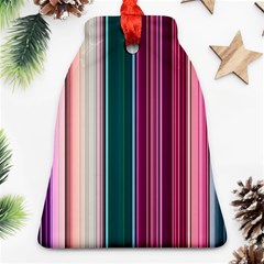 Vertical Line Color Lines Texture Bell Ornament (two Sides) by Bangk1t