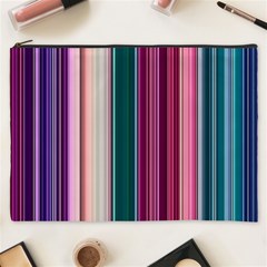 Vertical Line Color Lines Texture Cosmetic Bag (xxxl) by Bangk1t