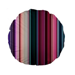 Vertical Line Color Lines Texture Standard 15  Premium Round Cushions by Bangk1t