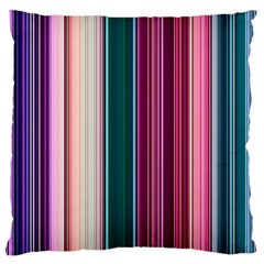 Vertical Line Color Lines Texture Standard Premium Plush Fleece Cushion Case (one Side) by Bangk1t