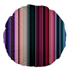 Vertical Line Color Lines Texture Large 18  Premium Flano Round Cushions by Bangk1t