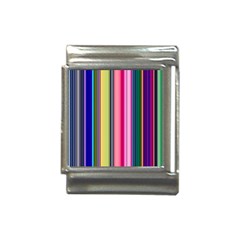 Pastel Colors Striped Pattern Italian Charm (13mm) by Bangk1t