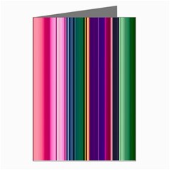 Pastel Colors Striped Pattern Greeting Cards (pkg Of 8) by Bangk1t