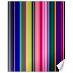 Pastel Colors Striped Pattern Canvas 16  X 20  by Bangk1t