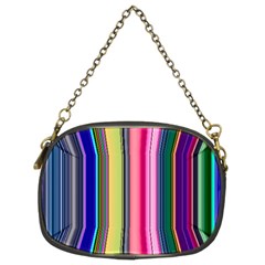 Pastel Colors Striped Pattern Chain Purse (two Sides) by Bangk1t