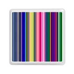 Pastel Colors Striped Pattern Memory Card Reader (square) by Bangk1t