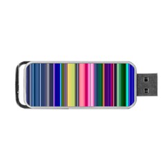 Pastel Colors Striped Pattern Portable Usb Flash (one Side) by Bangk1t