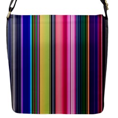 Pastel Colors Striped Pattern Flap Closure Messenger Bag (s) by Bangk1t