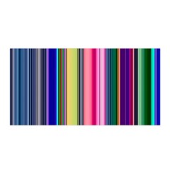 Pastel Colors Striped Pattern Satin Wrap 35  X 70  by Bangk1t