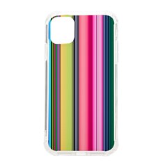 Pastel Colors Striped Pattern Iphone 11 Tpu Uv Print Case by Bangk1t