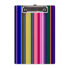 Pastel Colors Striped Pattern A5 Acrylic Clipboard by Bangk1t