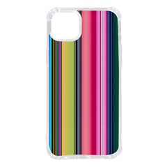 Pastel Colors Striped Pattern Iphone 14 Plus Tpu Uv Print Case by Bangk1t