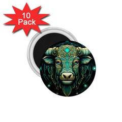 Bull Star Sign 1 75  Magnets (10 Pack)  by Bangk1t